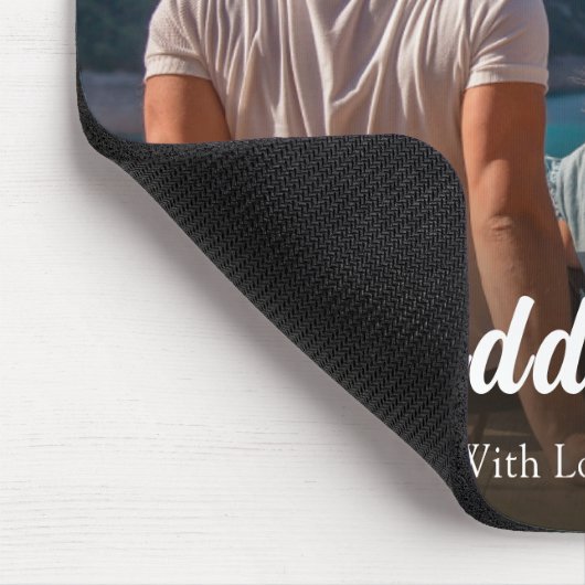 家族モダンフォトダディと私のカスタム マウスパッド (コーナー)