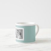 家族モダンフォトミントシンプルラブギフト エスプレッソカップ (正面右)