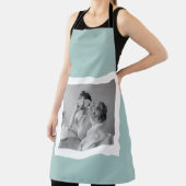 家族モダンフォトミントシンプルラブギフト エプロン (インサイチュ)