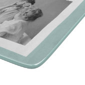 家族モダンフォトミントシンプルラブギフト カッティングボード (角)