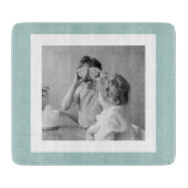 家族モダンフォトミントシンプルラブギフト カッティングボード (正面)