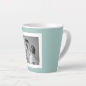 家族モダンフォトミントシンプルラブギフト カフェラテマグ (右アングル)