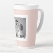 家族モダンフォトミントシンプルラブギフト カフェラテマグ (右アングル)