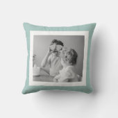 家族モダンフォトミントシンプルラブギフト クッション (裏面)