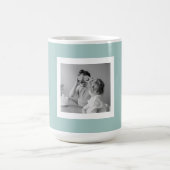 家族モダンフォトミントシンプルラブギフト コーヒーマグカップ (中央)