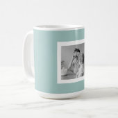 家族モダンフォトミントシンプルラブギフト コーヒーマグカップ (正面左)