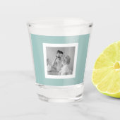 家族モダンフォトミントシンプルラブギフト ショットグラス (正面)