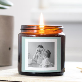 家族モダンフォトミントシンプルラブギフト スクエアシール