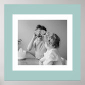 家族モダンフォトミントシンプルラブギフト ポスター (正面)