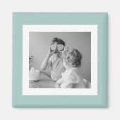 家族モダンフォトミントシンプルラブギフト マグネット (正面)