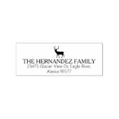 家族モダンミニマルクリスマス差出人住所 ラバースタンプ (インプリント)