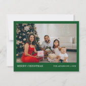 家族モダンミニマルポートレート | メリークリスマス シーズンカード (正面)