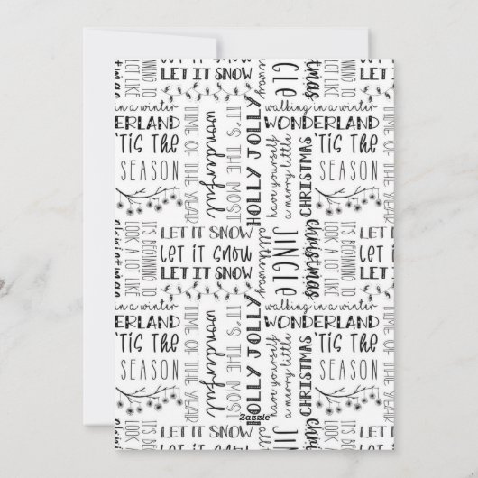 家族モダンメリー写真クリスマスカード シーズンカード (裏面)