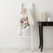 家族モダンモノグラム3フォトコラージュ シェルパブランケット (インサイチュ)