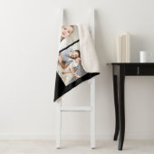 家族モダンモノグラム3フォトコラージュ シェルパブランケット (インサイチュ)