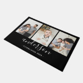 家族モダンモノグラム3フォトコラージュ ドアマット (アングル)