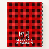 家族モダンレシピ書。 | バッファロー素朴プレイド ノートブック (裏面)