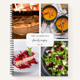 家族モダンレシピ4フォトコラージュレシピ ノートブック