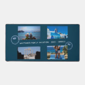 家族モダン休暇フォトコラージュ デスクマット (正面)