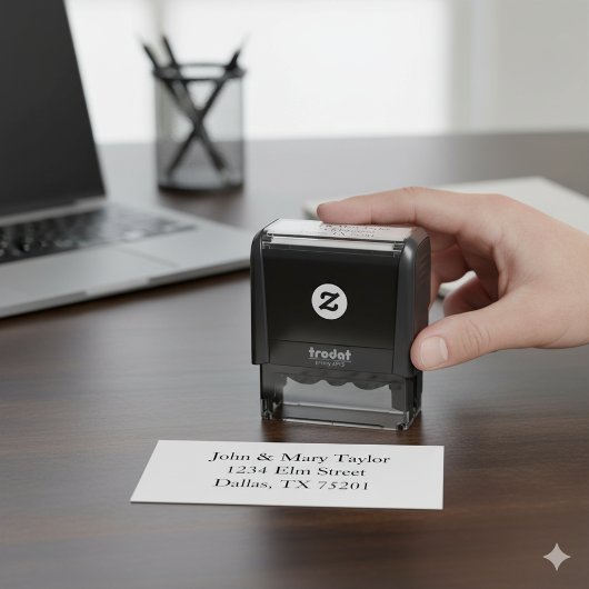 家族モダン住所のインク入力スタンプデザイン セルフインキングスタンプ