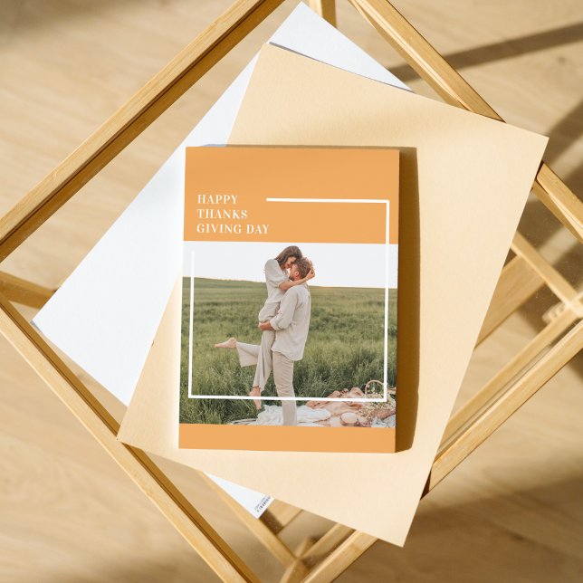 家族モダン写真と幸せな感謝祭の日の贈り物 (クリエイターアップロード済み)