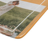 家族モダン写真と幸せな感謝祭の日の贈り物 カッティングボード (角)