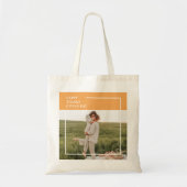 家族モダン写真と幸せな感謝祭の日の贈り物 トートバッグ (正面)