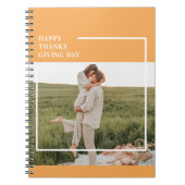 家族モダン写真と幸せな感謝祭の日の贈り物 ノートブック (正面)