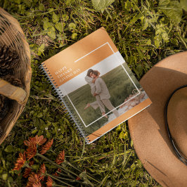 家族モダン写真と幸せな感謝祭の日の贈り物 ノートブック