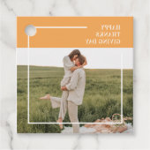 家族モダン写真と幸せな感謝祭の日の贈り物 フェイバータグ (正面)