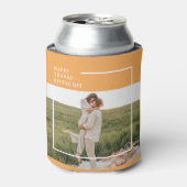 家族モダン写真と幸せな感謝祭の日の贈り物 缶クーラー (缶正面)