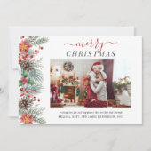 家族モダン写真のクリスタイリッシュスマス シーズンカード (正面)