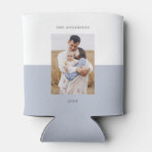 家族モダン写真のパーソナライズされたクーラーボックス 缶クーラー (裏面)