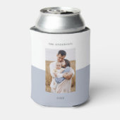 家族モダン写真のパーソナライズされたクーラーボックス 缶クーラー (缶裏面)