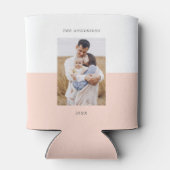 家族モダン写真のパーソナライズされたクーラーボックス 缶クーラー (裏面)