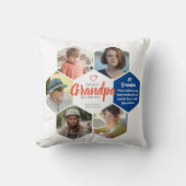 家族モダン写真の見積もり枕投げ クッション (正面)