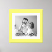 家族モダン写真イエローシンプルラブリーギフト キャンバスプリント (正面)