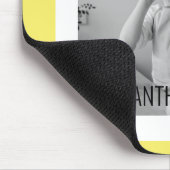 家族モダン写真イエローシンプルラブリーギフト マウスパッド (コーナー)