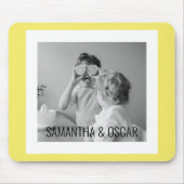 家族モダン写真イエローシンプルラブリーギフト マウスパッド (正面)