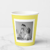 家族モダン写真イエローシンプルラブリーギフト 紙コップ (正面)