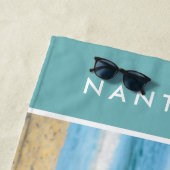 家族モダン写真カスタム休暇の目的地 ビーチタオル (インサイチュ)