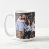 家族モダン写真カスタム文字かわいいパーソナライズされた コーヒーマグカップ (左)
