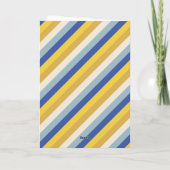 家族モダン写真カスタム文字ストライプハヌカー シーズンカード (裏面)