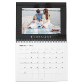 家族モダン写真カレンダー黒 カレンダー (2月 2027)