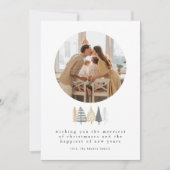 家族モダン写真クリスマスカード シーズンカード (正面)