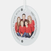 家族モダン写真クリスマスツリー ガラスオーナメント (正面左)