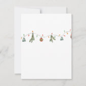 家族モダン写真クリスマスホリデースクリプト ノートカード (裏面)