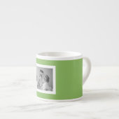 家族モダン写真グリーンシンプルラブリーギフト エスプレッソカップ (正面右)