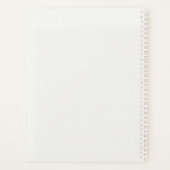 家族モダン写真コラージモノグラムイニシャル プランナー手帳 (裏面)