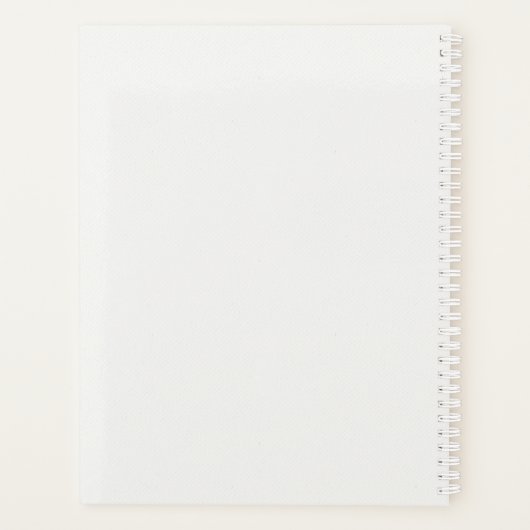 家族モダン写真コラージモノグラムイニシャル プランナー手帳 (裏面)